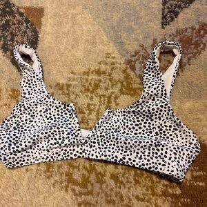 SHEIN Black and White Spotted Bathing suit top